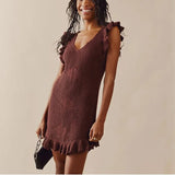 Maribelle Crochet Beach Mini Dress