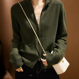 Natasha Wool Zip Cardigan