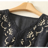 Eloria V-Neck Cotton Blouse