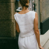 The Clean Crop Linen Top