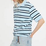 Noelle Stripe Polo Tee