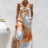 Women's Wide Leg Jumpsuit – Spaghetti Strap