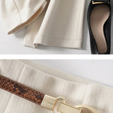 Milano Wide Leg Wool Trousers