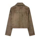 Avery Suede Cropped Jacket