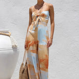 Women's Wide Leg Jumpsuit – Spaghetti Strap