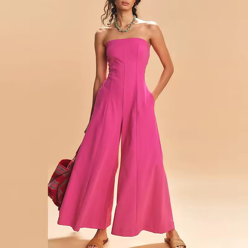 Riviera Backless Wide-Leg Jumpsuit