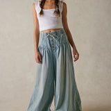 Aria Women's Pull-On Chambray Jeans