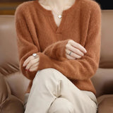 Brushed Mink Wool Pullover