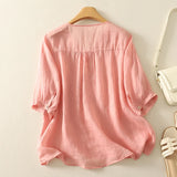 Eloria V-Neck Cotton Blouse
