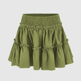 Viora Leopard Ruffle Skirt
