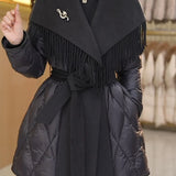 Juliette Fringe Down Coat