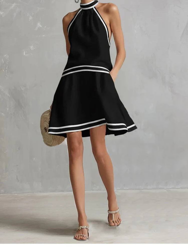 Women's Halter Mini Dress A-Line