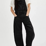 Calvia Wide-Leg Denim Overalls