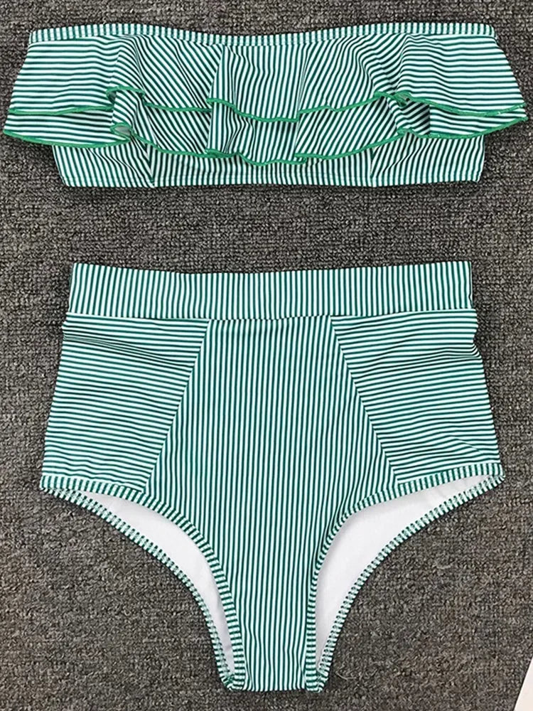 Riviera Ruffle Bandeau Bikini