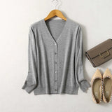 Céline V-Neck Cashmere & Silk Cardigan