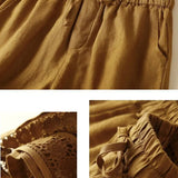 Lenora Embroidered Linen Shorts