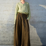 The Collarless Linen V-Neck Shirt