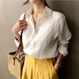 The Soft Linen Open Collar Shirt