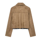 Avery Suede Cropped Jacket