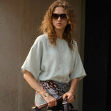 The Flared Sleeve Linen Pullover
