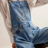 Calvia Wide-Leg Denim Overalls