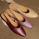 Lido Italian Leather Slingback Flat