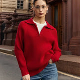 Marceau Ribbed Half-Zip Sweater