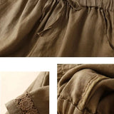 Lenora Embroidered Linen Shorts