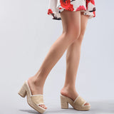 Célie Natural Woven Heels