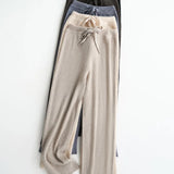 Wool Knitted Wide Leg Pants