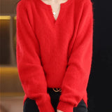 Brushed Mink Wool Pullover