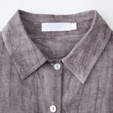 The Pleated Linen Button Shirt
