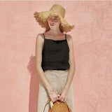 The Satin Strap Linen Cami