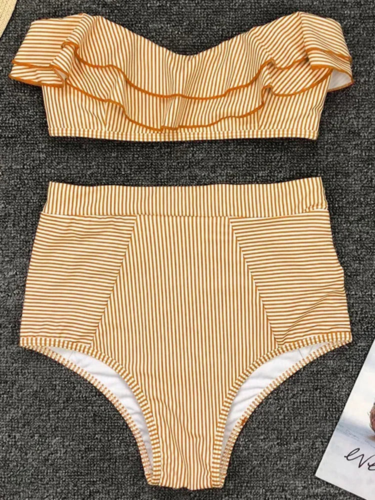 Riviera Ruffle Bandeau Bikini