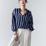 Maren Stripe Satin Blouse
