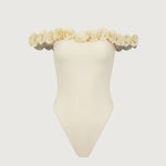 Riviera Bandeau Monokini in Camel — Swimwear