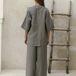 Havana Cotton Two-Piece Set in Camel — Shirts & Tops