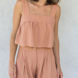 The Pleated Culotte Linen Pant