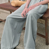 The Pleated Wide Leg Linen Pant