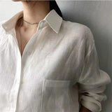The Soft Linen Open Collar Shirt