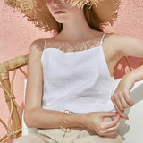 The Satin Strap Linen Cami