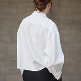 The Cropped Linen Overshirt