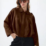 Arden Women's Suede Bomber