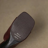 The Wide Strap Leather Flat Slide