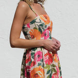 Isadora Women’s Floral Backless Slip Maxi Dress