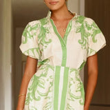 Kelsey Linen Floral Two-piece Dress