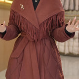 Juliette Fringe Down Coat
