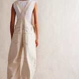 Calvia Wide-Leg Denim Overalls