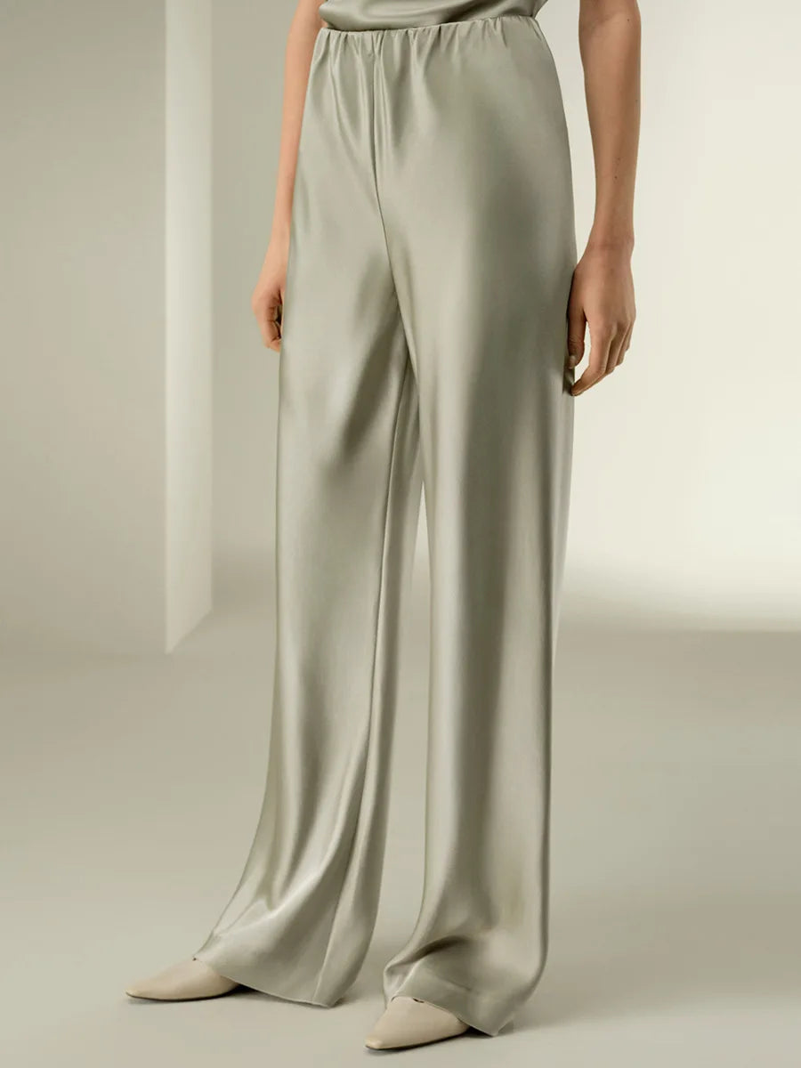 Elara Silk-Feel Lounge Trousers