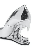 Panther Teeth High-Heel Stiletto Pumps
